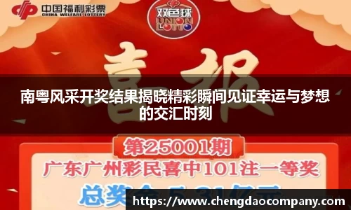 南粤风采开奖结果揭晓精彩瞬间见证幸运与梦想的交汇时刻