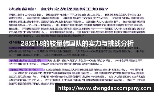 28对18的较量韩国队的实力与挑战分析